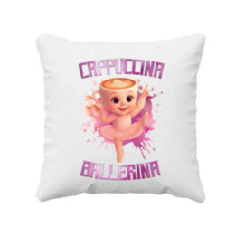Cappuccina Ballerina Baby - Italian Brainrot - balerína šálek - polštář s potiskem