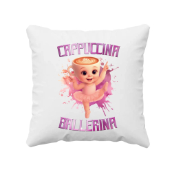 Cappuccina Ballerina Baby - Italian Brainrot - balerína šálek - polštář s potiskem