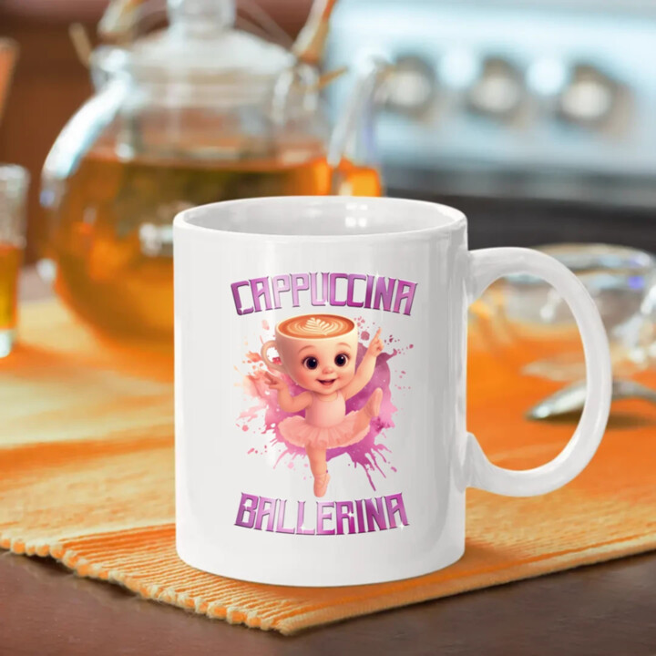 Cappuccina Ballerina Baby - Italian Brainrot - balerína šálek - hrnek s potiskem