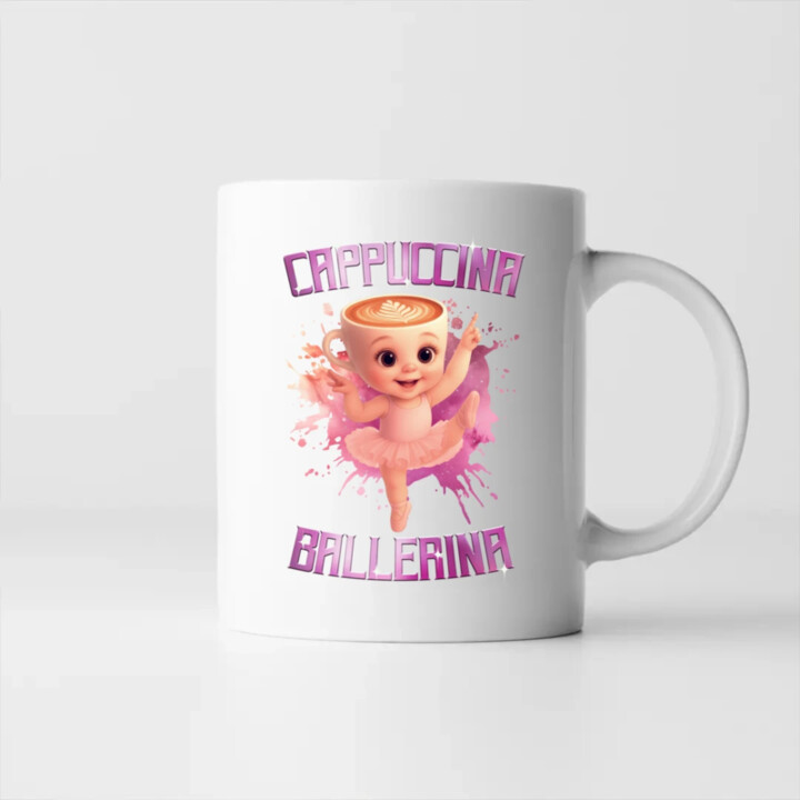 Cappuccina Ballerina Baby - Italian Brainrot - balerína šálek - hrnek s potiskem