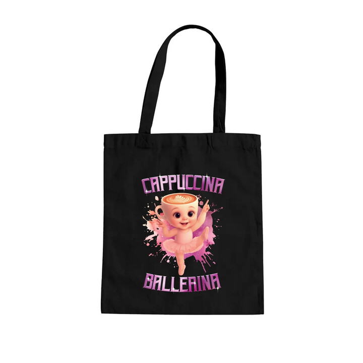 Cappuccina Ballerina Baby - Italian Brainrot - balerína šálek - taška s potiskem