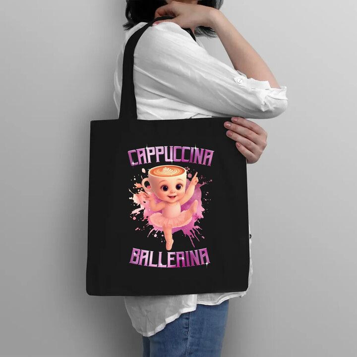 Cappuccina Ballerina Baby - Italian Brainrot - balerína šálek - taška s potiskem