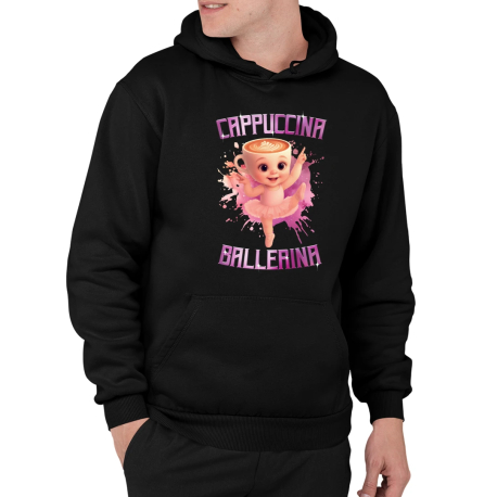 Cappuccina Ballerina Baby - Italian Brainrot - balerína šálek - pánská mikina s potiskem