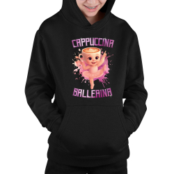 Cappuccina Ballerina Baby - Italian Brainrot - balerína šálek - dětská mikina s kapucí