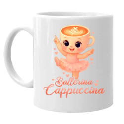 Cappuccina Ballerina Baby V2 - Italian Brainrot - balerína šálek - dětské tričko s potiskem - hrnek s potiskem