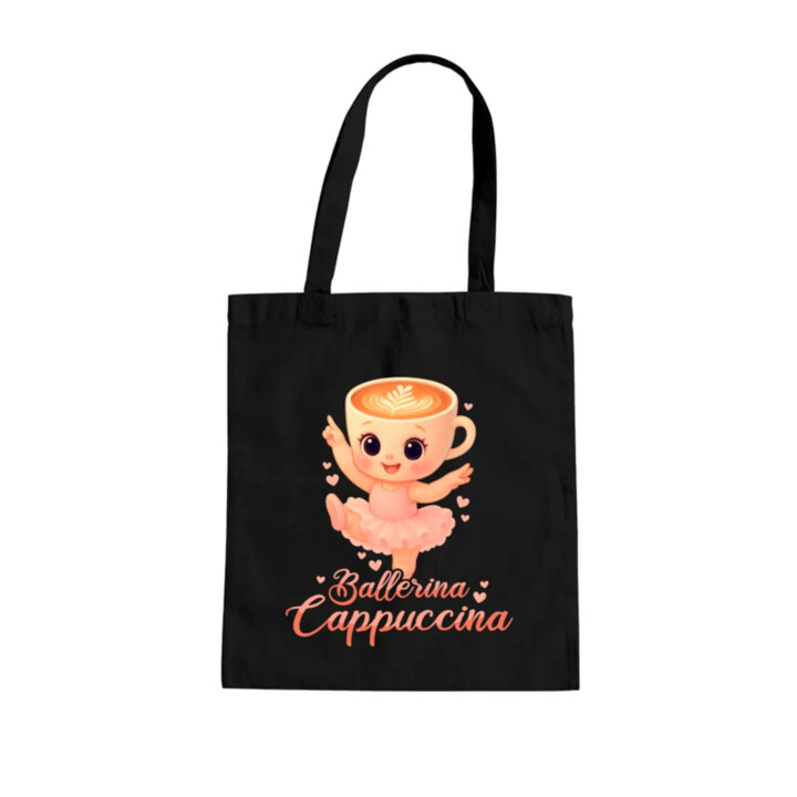 Cappuccina Ballerina Baby V2 - Italian Brainrot - balerína šálek - dětské tričko s potiskem - taška s potiskem