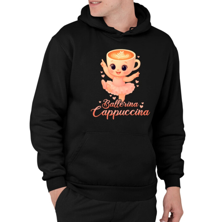 Cappuccina Ballerina Baby V2 - Italian Brainrot - balerína šálek - dětské tričko s potiskem - pánská mikina s potiskem
