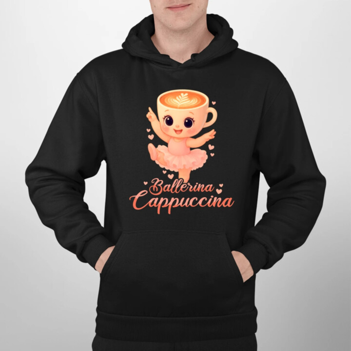 Cappuccina Ballerina Baby V2 - Italian Brainrot - balerína šálek - dětské tričko s potiskem - pánská mikina s potiskem
