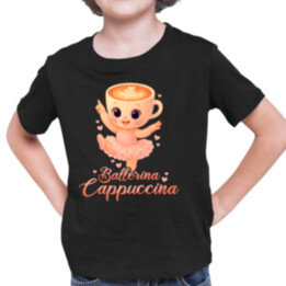 Cappuccina Ballerina Baby V2 - Italian Brainrot - balerína šálek - dětské tričko s potiskem - dětské tričko s potiskem