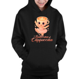 Cappuccina Ballerina Baby V2 - Italian Brainrot - balerína šálek - dětské tričko s potiskem - dětská mikina s kapucí