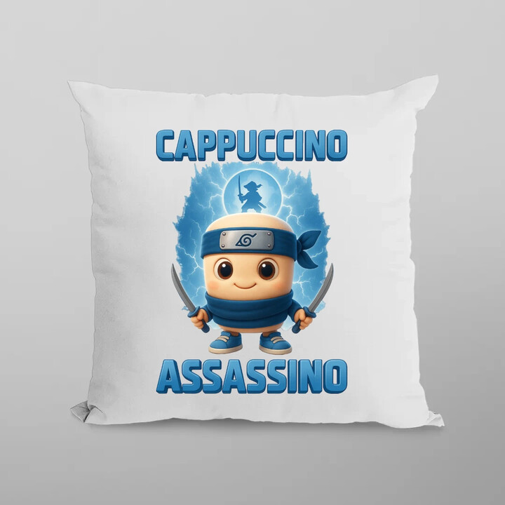 Cappuccino Assassino Baby - Italian Brainrot - ninja kelímek - polštář s potiskem