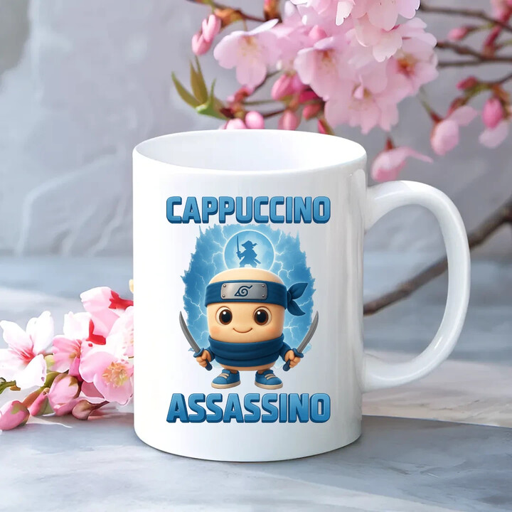 Cappuccino Assassino Baby - Italian Brainrot - ninja kelímek - hrnek s potiskem