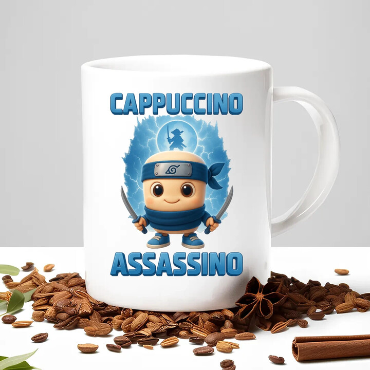 Cappuccino Assassino Baby - Italian Brainrot - ninja kelímek - hrnek s potiskem