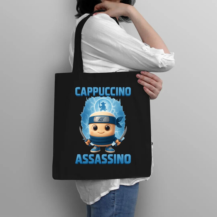 Cappuccino Assassino Baby - Italian Brainrot - ninja kelímek - taška s potiskem