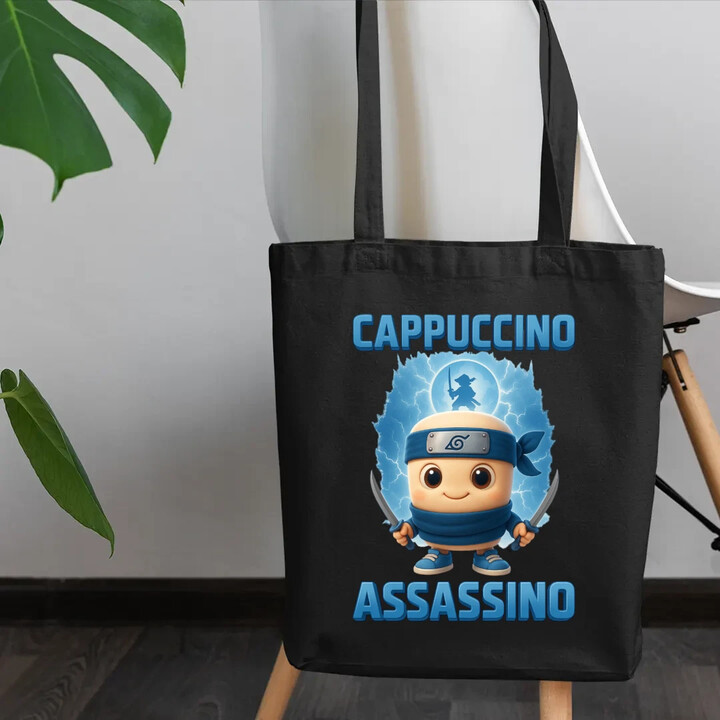 Cappuccino Assassino Baby - Italian Brainrot - ninja kelímek - taška s potiskem