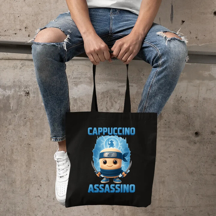 Cappuccino Assassino Baby - Italian Brainrot - ninja kelímek - taška s potiskem
