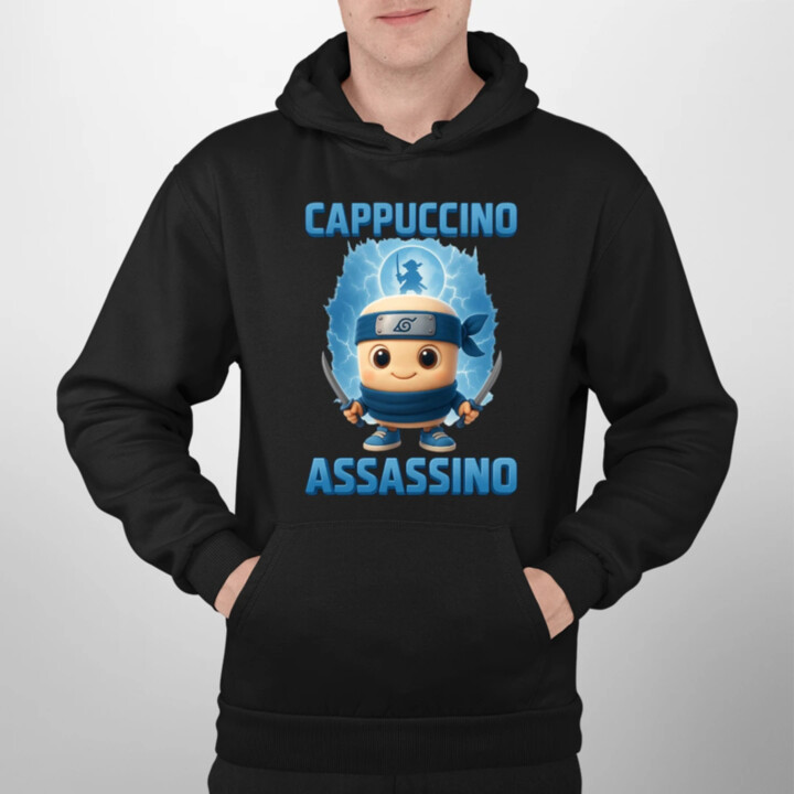 Cappuccino Assassino Baby - Italian Brainrot - ninja kelímek - pánská mikina s potiskem
