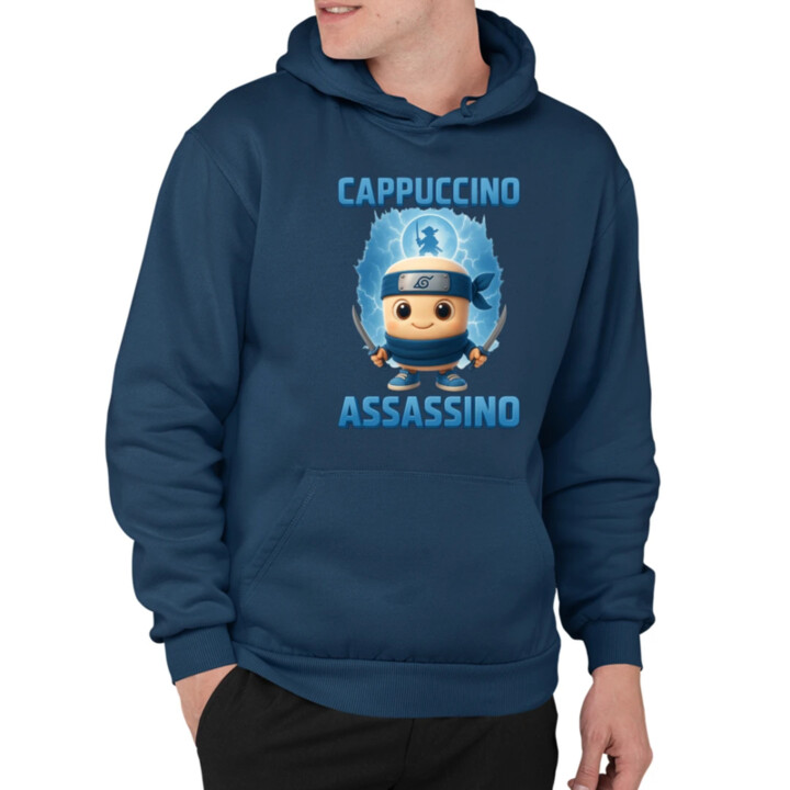 Cappuccino Assassino Baby - Italian Brainrot - ninja kelímek - pánská mikina s potiskem