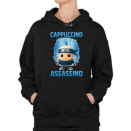 Cappuccino Assassino Baby - Italian Brainrot - ninja kelímek - dámská mikina s potiskem