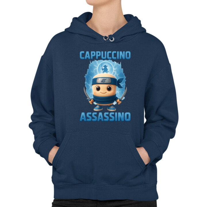 Cappuccino Assassino Baby - Italian Brainrot - ninja kelímek - dámská mikina s potiskem