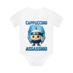 Cappuccino Assassino Baby - Italian Brainrot - ninja kelímek - dětské body s potiskem