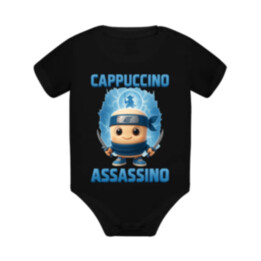 Cappuccino Assassino Baby - Italian Brainrot - ninja kelímek - dětské body s potiskem