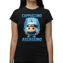 Cappuccino Assassino Baby - Italian Brainrot - ninja kelímek  - dámské tričko s potiskem