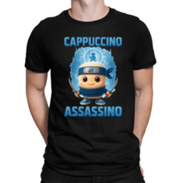 Cappuccino Assassino Baby - Italian Brainrot - ninja kelímek - pánské tričko s potiskem