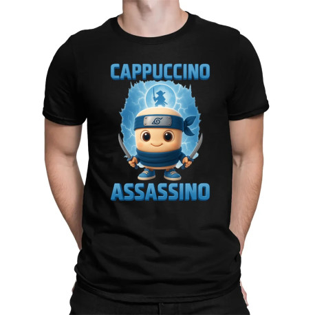 Cappuccino Assassino Baby - Italian Brainrot - ninja kelímek - pánské tričko s potiskem