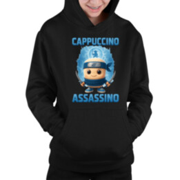 Cappuccino Assassino Baby - Italian Brainrot - ninja kelímek - dětská mikina s kapucí