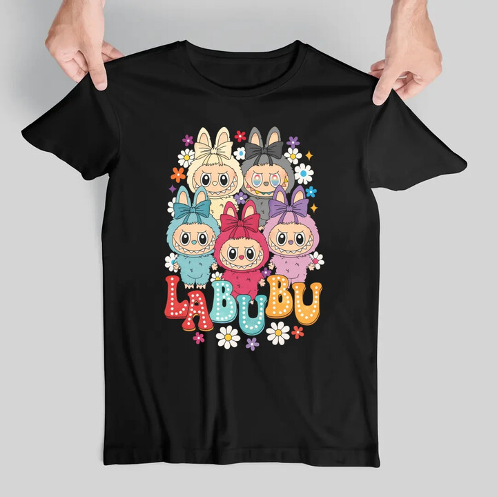 Panenky Bubu různé barvy - dárek pro fanoušky Labubu - pánské tričko s potiskem
