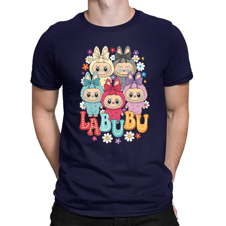 Panenky Bubu různé barvy - dárek pro fanoušky Labubu - pánské tričko s potiskem