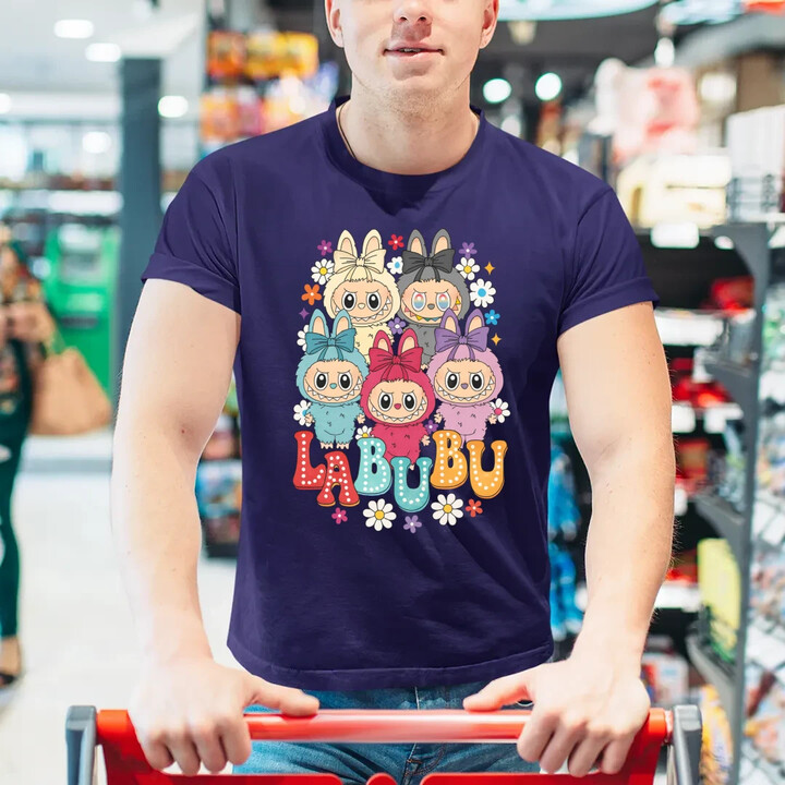 Panenky Bubu různé barvy - dárek pro fanoušky Labubu - pánské tričko s potiskem