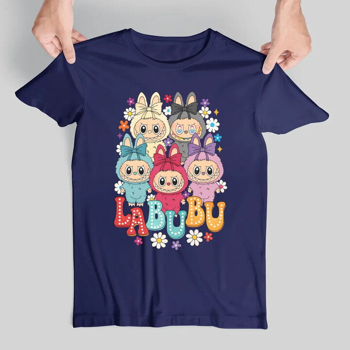 Panenky Bubu různé barvy - dárek pro fanoušky Labubu - pánské tričko s potiskem