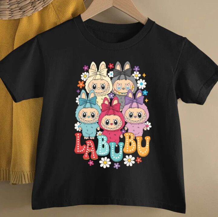 Panenky Bubu různé barvy – dárek pro fanoušky Labubu - dětské tričko s potiskem