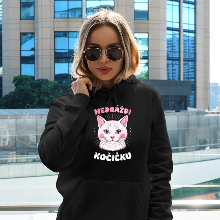 Nedráždi kočičku - dámská mikina s potiskem