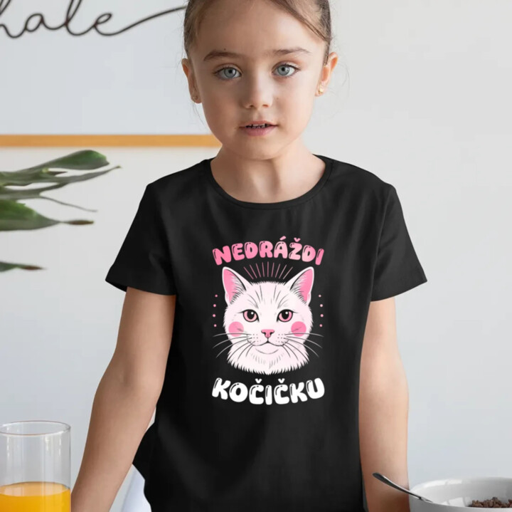 Nedráždi kočičku - dětské tričko s potiskem