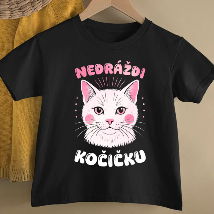 Nedráždi kočičku - dětské tričko s potiskem