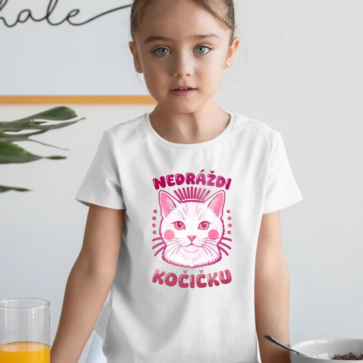 Nedráždi kočičku - dětské tričko s potiskem