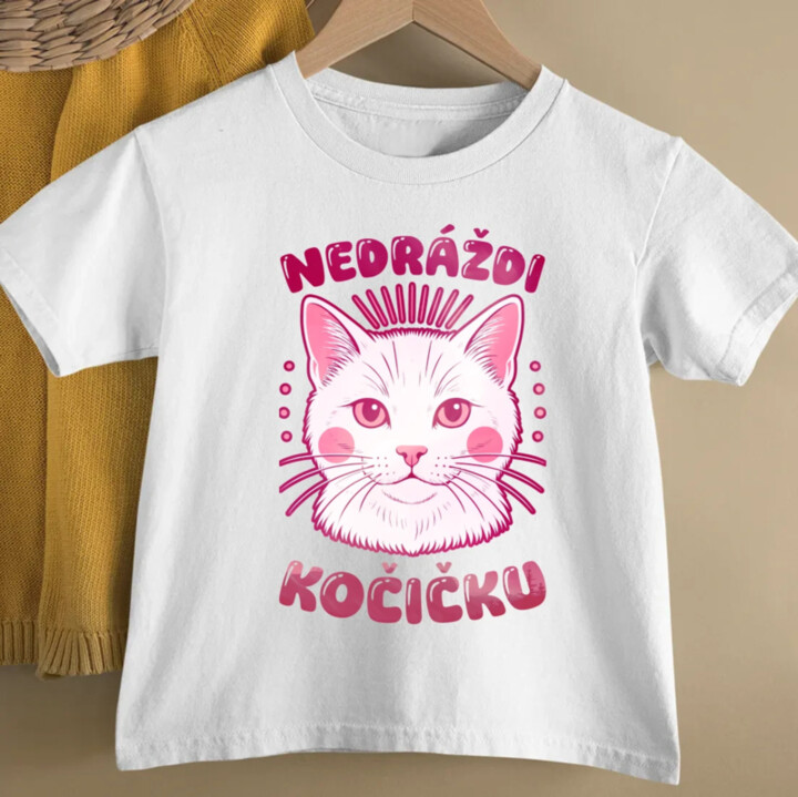 Nedráždi kočičku - dětské tričko s potiskem
