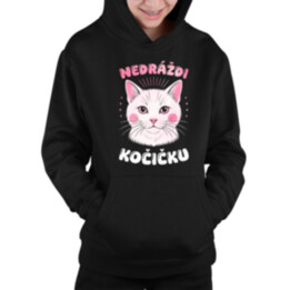 Nedráždi kočičku - dětská mikina s kapucí