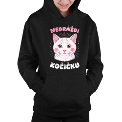Nedráždi kočičku - dětská mikina s kapucí