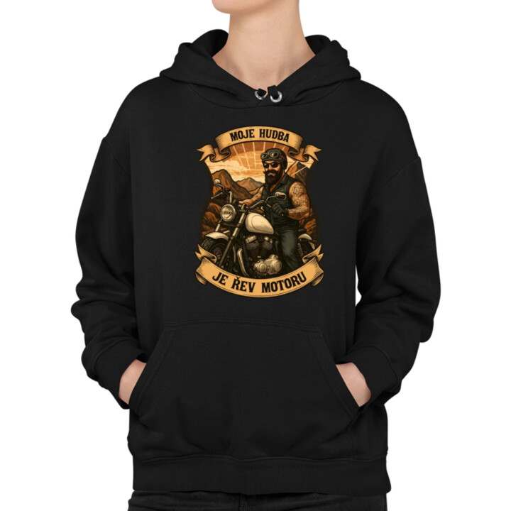 Moje hudba je řev motoru V2 - dámská mikina s potiskem