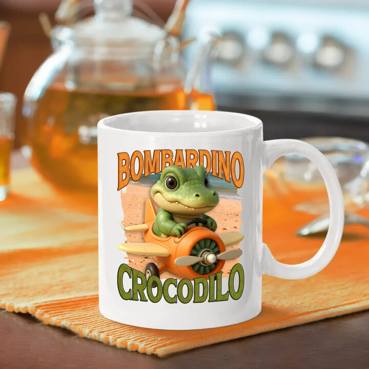 Baby Bombardino Crocodilo - Italian Brainrot - krokodýl bombardér - hrnek s potiskem
