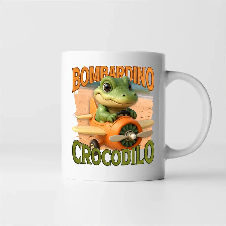 Baby Bombardino Crocodilo - Italian Brainrot - krokodýl bombardér - hrnek s potiskem