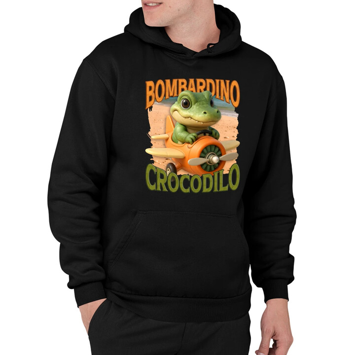 Baby Bombardino Crocodilo - Italian Brainrot - krokodýl bombardér - pánská mikina s potiskem