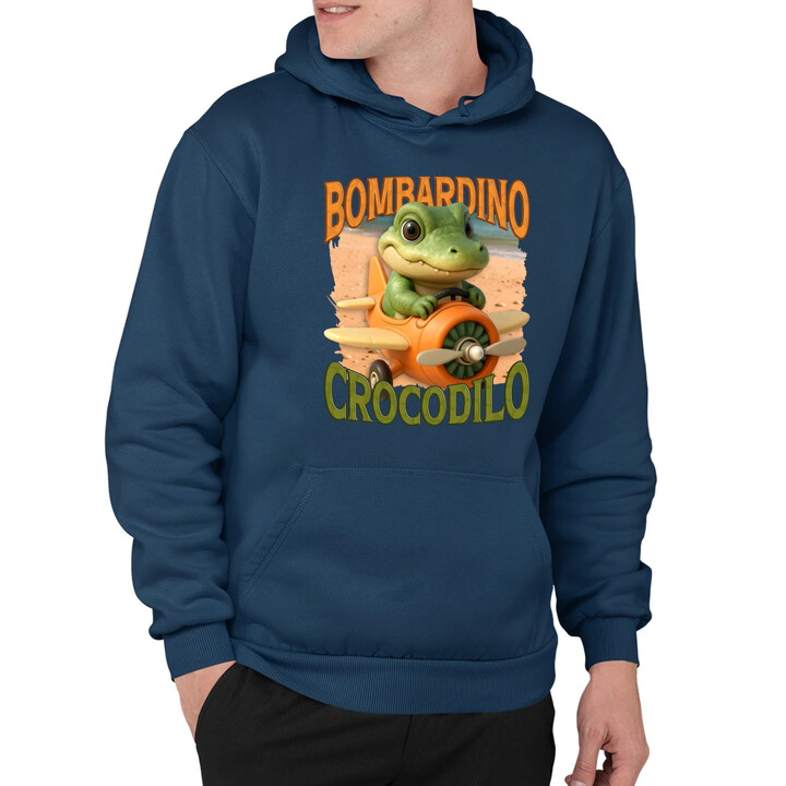 Baby Bombardino Crocodilo - Italian Brainrot - krokodýl bombardér - pánská mikina s potiskem