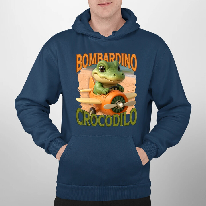 Baby Bombardino Crocodilo - Italian Brainrot - krokodýl bombardér - pánská mikina s potiskem