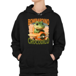 Baby Bombardino Crocodilo - Italian Brainrot - krokodýl bombardér - dámská mikina s potiskem