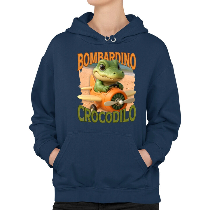 Baby Bombardino Crocodilo - Italian Brainrot - krokodýl bombardér - dámská mikina s potiskem